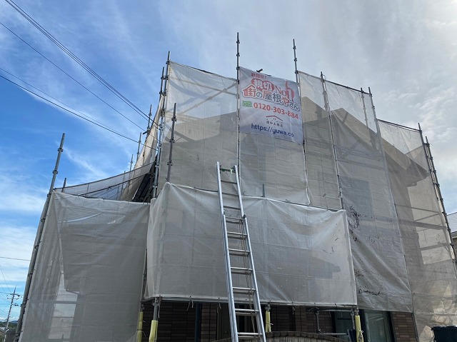 仮設足場の設置状況